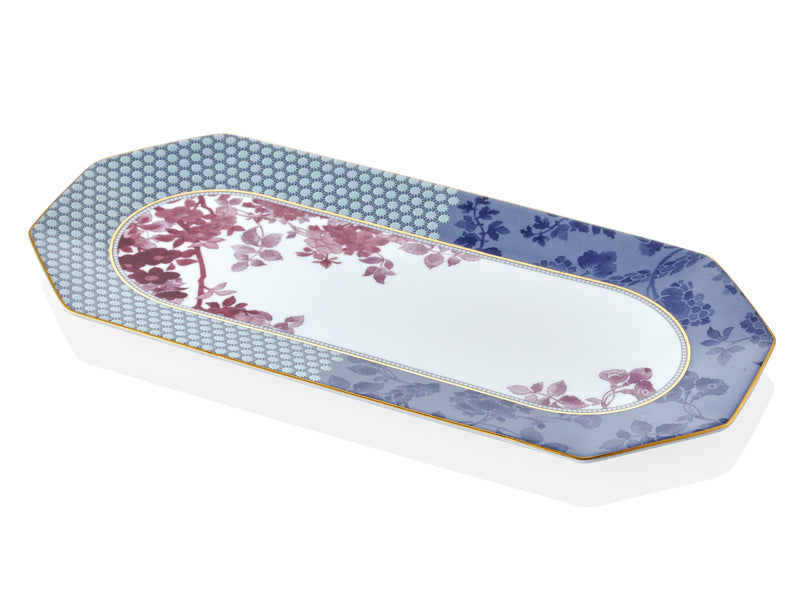 Regency Damask - Büyük Kayık Tabak 33 cm Kontrast renk