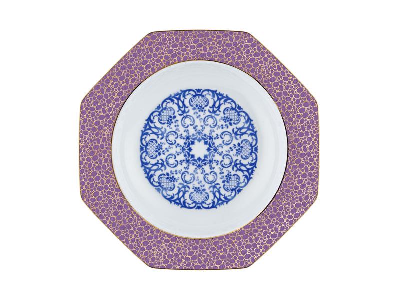 Blooming Baroque - Çukur Tabak 22 cm Mavi