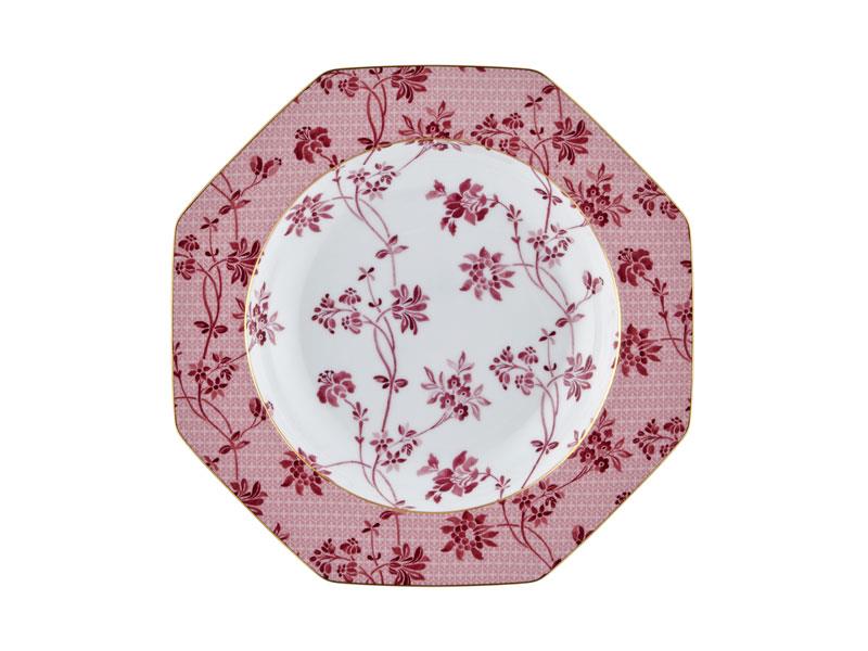 Regency Damask - Çukur Tabak 22 cm Pembe